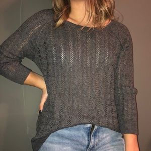 American Eagle Grey Knit Sweater